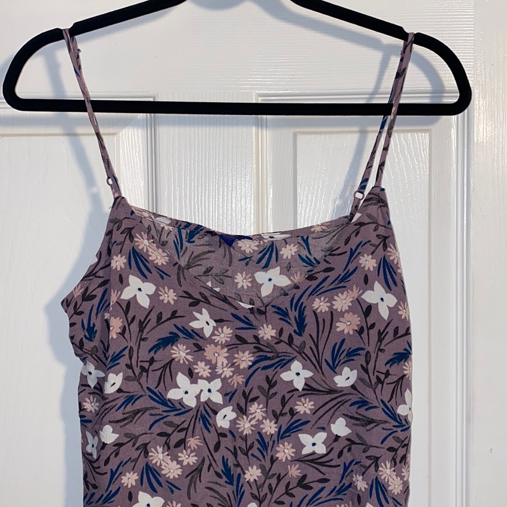 Aeropostale Spaghetti Strap V Neck Floral Dress Medium